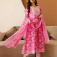 Cotton Printed Anarkali Kurta with Pant & Dupatta