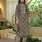 Cotton Printed Straight Kurta with Pant & Dupatta