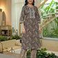 Cotton Printed Straight Kurta with Pant & Dupatta