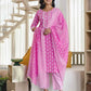 Cotton Printed Straight Kurta with Pant & Dupatta
