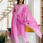 Cotton Printed Straight Kurta with Pant & Dupatta