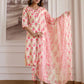 Cotton Printed Straight Kurta with Pant & Dupatta