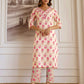 Cotton Printed Straight Kurta with Pant & Dupatta
