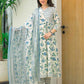 Cotton Printed Anarkali Kurta with Pant & Dupatta