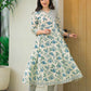 Cotton Printed Anarkali Kurta with Pant & Dupatta