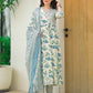 Cotton Printed Anarkali Kurta with Pant & Dupatta