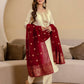 Silk Embroidered Straight Kurta with Pant & Dupatta