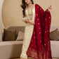 Silk Embroidered Straight Kurta with Pant & Dupatta