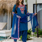 Chinnon Straight Embroidery Round Neck Kurta with Pant & Dupatta