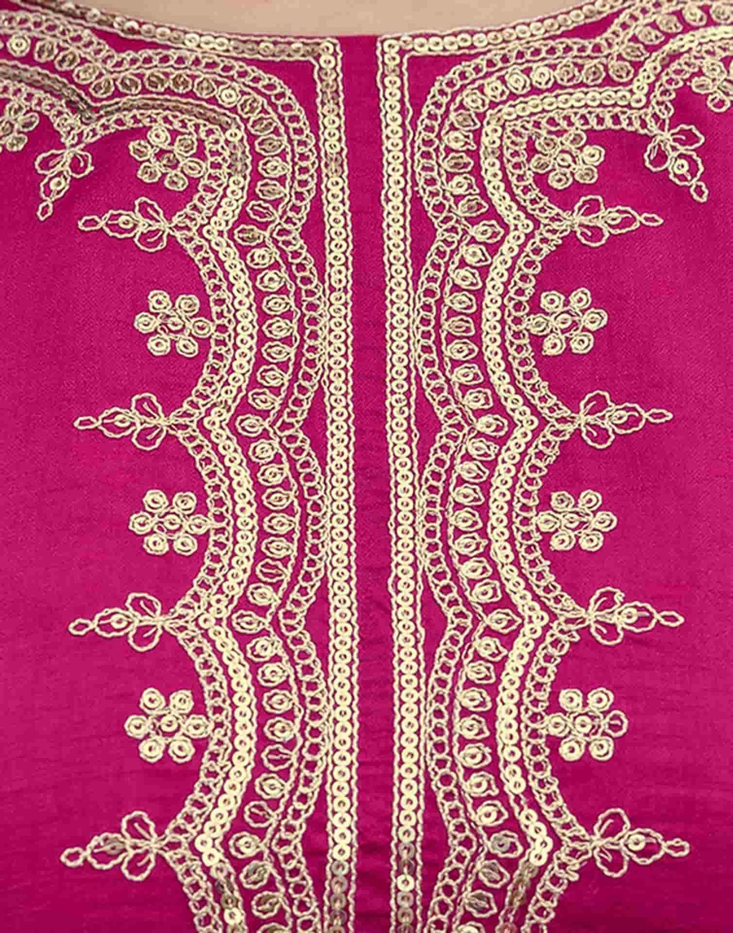Silk Embroidered Straight Kurta with Pant & Dupatta