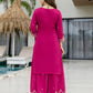 Silk Embroidered Straight Kurta with Pant & Dupatta