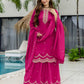 Silk Embroidered Straight Kurta with Pant & Dupatta