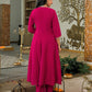 Silk Embroidered Anarkali Kurta with Pant & Dupatta