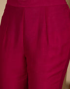 Silk Embroidered A-Line 3 Piece Kurta Set