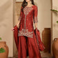 Silk Straight Embroidery Round Neck Kurta with Pant & Dupatta