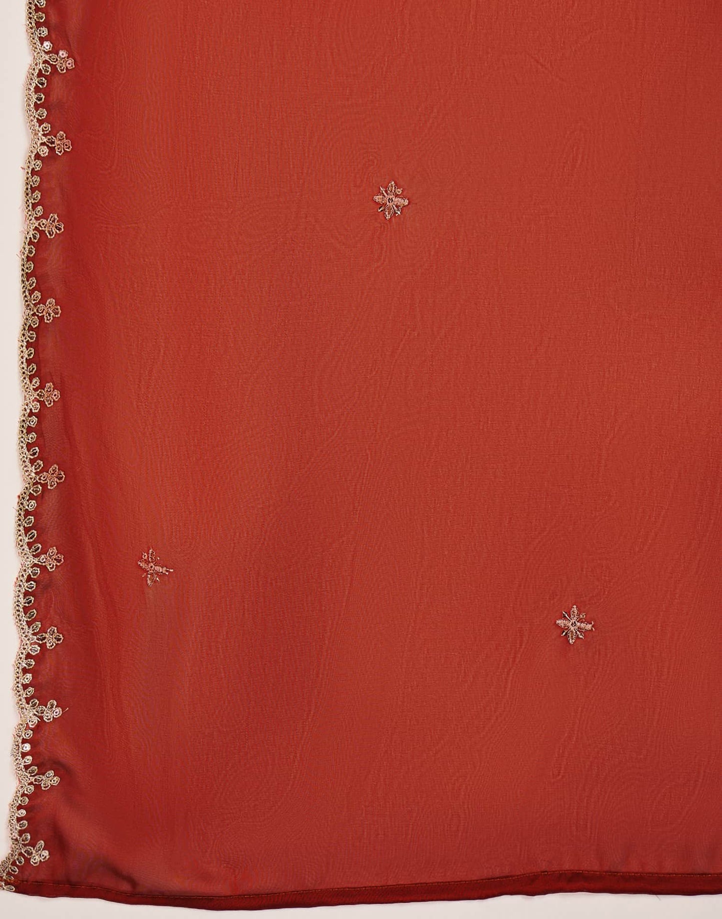 Silk Straight Embroidery Round Neck Kurta with Pant & Dupatta