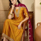 Silk Anarkali Embroidery Square Neck Kurta with Pant & Dupatta