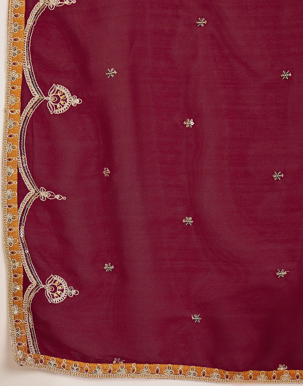 Silk Blend Embroidered Anarkali 3 Piece Kurta Set