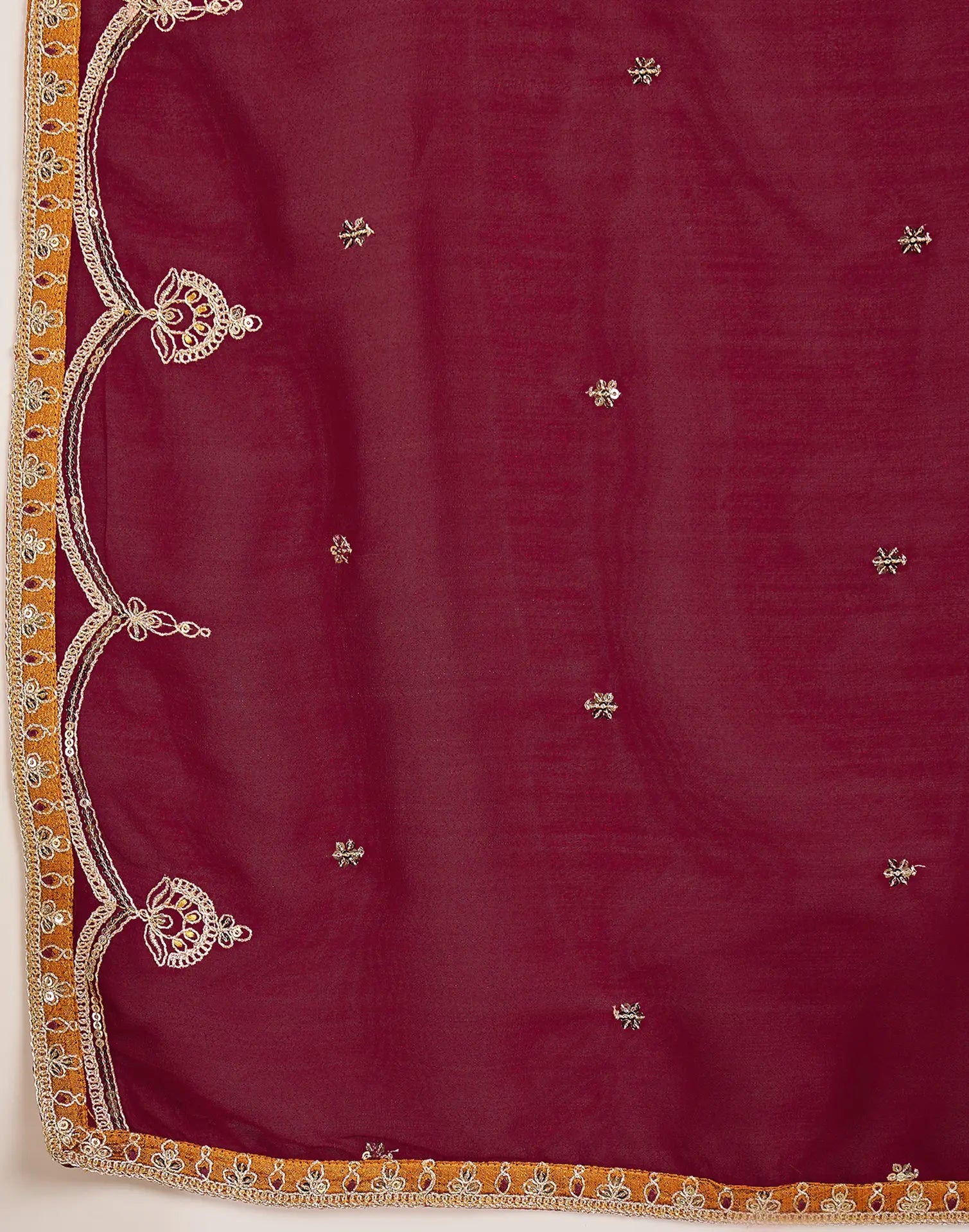 Silk Blend Embroidered Anarkali 3 Piece Kurta Set