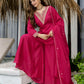 Silk Embroidered Straight Kurta with Pant & Dupatta