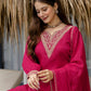Silk Embroidered Straight Kurta with Pant & Dupatta
