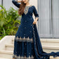 Silk Embroidered Straight Kurta with Pant & Dupatta