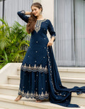 Silk Embroidered Straight 3 Piece Kurta Set