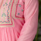 Silk Blend Embroidered Anarkali Kurta with Pant & Dupatta