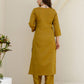 Silk Embroidered Straight Kurta with Pant & Dupatta