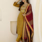 Silk Embroidered Straight Kurta with Pant & Dupatta