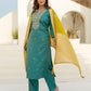 Silk Embroidered Straight Kurta with Pant & Dupatta