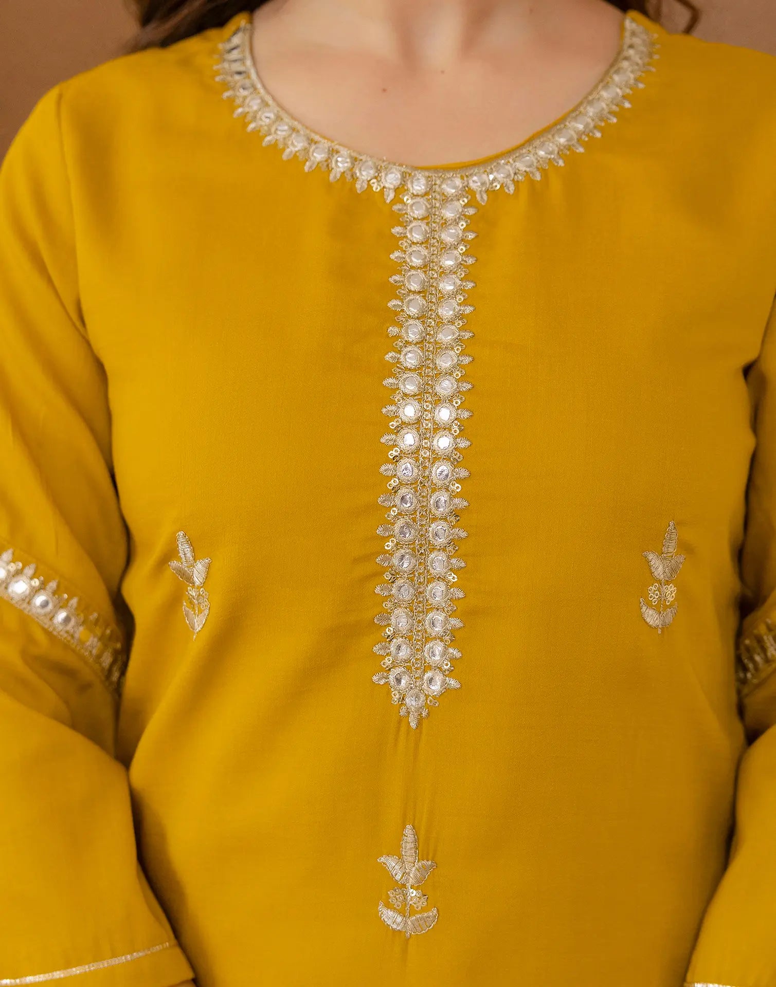 Viscose Rayon Embroidered Straight 3 Piece Kurta Set