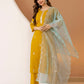 Cotton Embroidered Straight Kurta with Pant & Dupatta