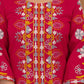 Cotton Blend Embroidered Straight Kurta with Pant & Dupatta