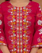 Viscose Rayon Embroidered Straight 3 Piece Kurta Set
