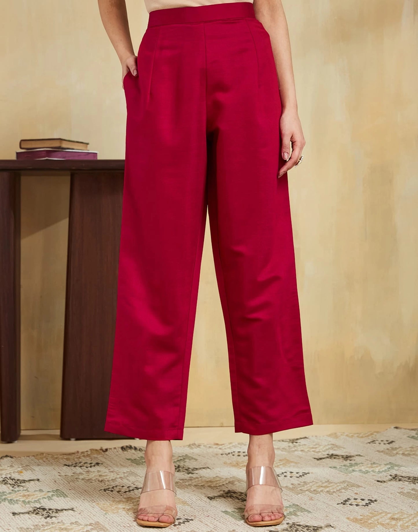 Cotton Blend Embroidery Straight Kurta with Pant & Dupatta