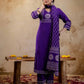 Affordable Purple Cotton Printed Straight Kurta Set Bandhani Print