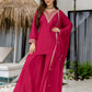 Silk Embroidered Straight Kurta with Pant & Dupatta