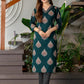 Affordable Cotton Printed V-Neck Kurta Set with Pant & Dupatta for Women under 999