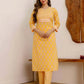 Cotton Printed Straight Kurta with Pant & Dupatta