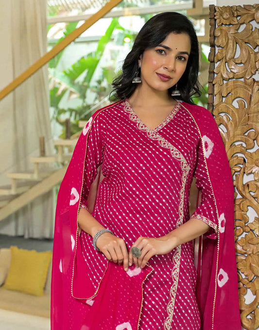 Cotton Printed Straight Kurta with Pant & Dupatta