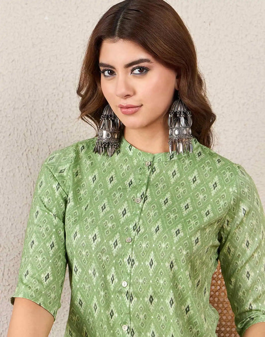 Cotton Printed Straight Kurti