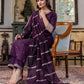 Silk Blend Sequence and Embroidery Work Straight Kurta with Pant & Dupatta