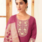 Silk Blend Solid Straight Kurta with Pant & Dupatta