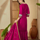Silk Embroidered Straight Kurta with Pant & Dupatta