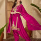 Silk Embroidered Straight Kurta with Pant & Dupatta