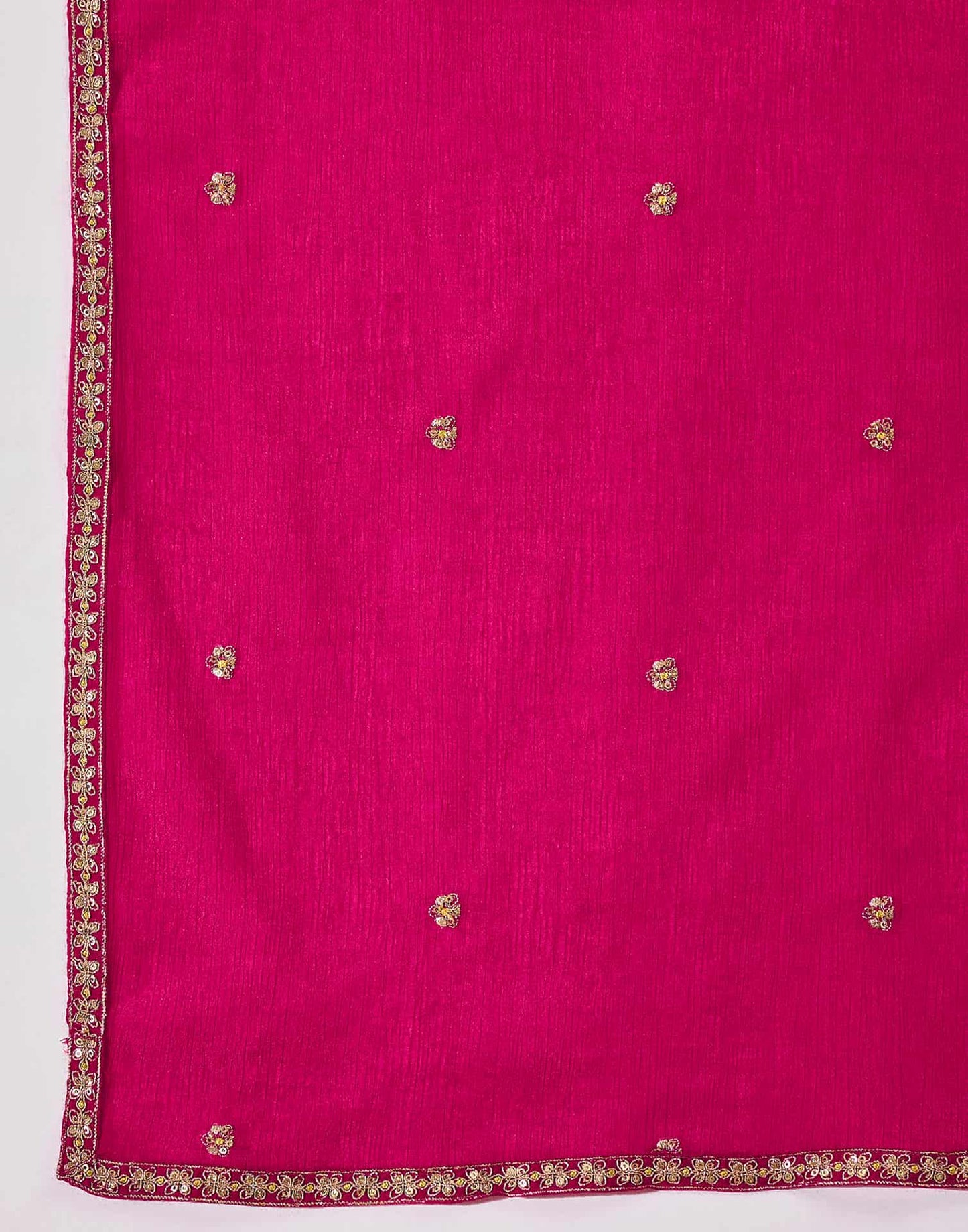 Silk Embroidered Straight Kurta with Pant & Dupatta