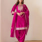 Silk Embroidered Straight Kurta with Pant & Dupatta
