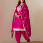 Silk Embroidered Straight Kurta with Pant & Dupatta