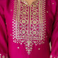Silk Embroidered Straight Kurta with Pant & Dupatta
